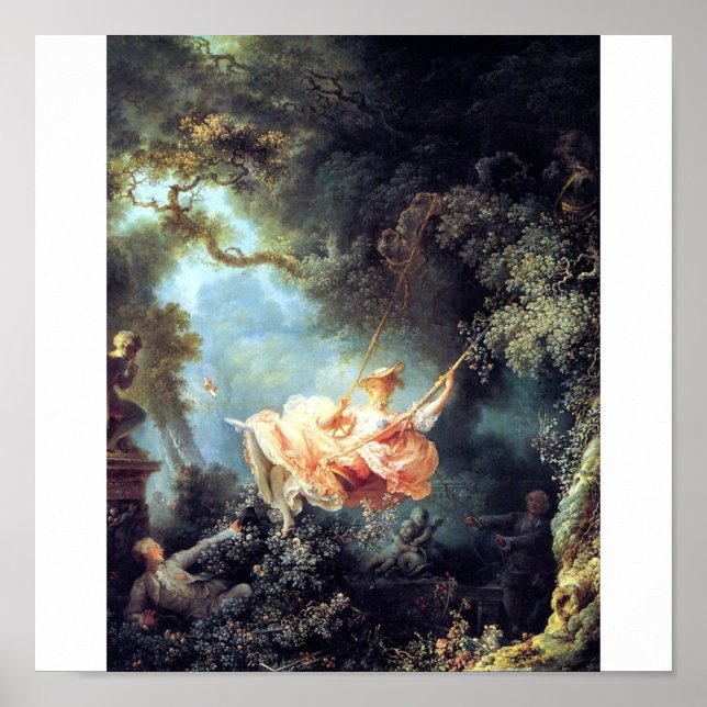fragonard the swing antique painting print (Front)