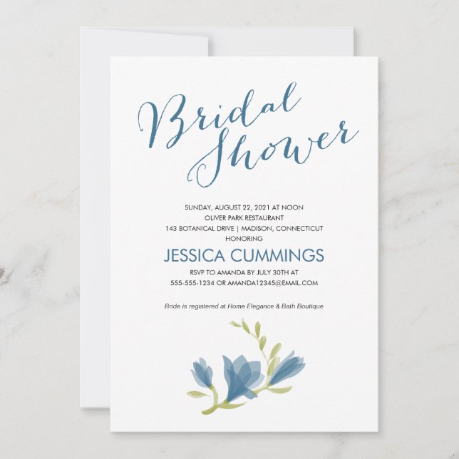 Fragrant Freesia Petals | Bridal Shower Invitation (Front)