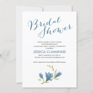 Fragrant Freesia Petals   Bridal Shower Invitation