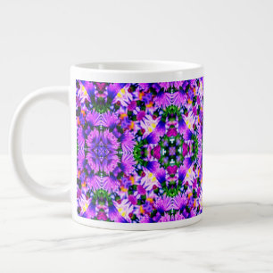 Fragrant herb flower pattern. large coffee mug