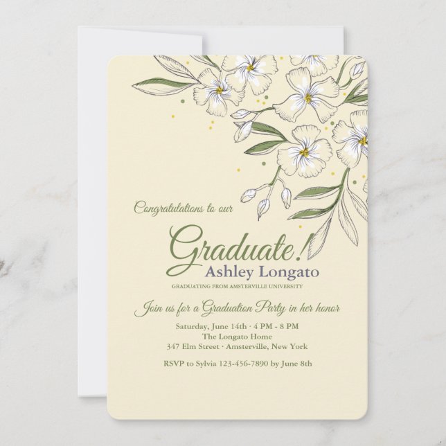 Fragrant Jasmine Invitation (Front)