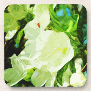 Fragrant Spring Apple Blossoms Abstract Coaster