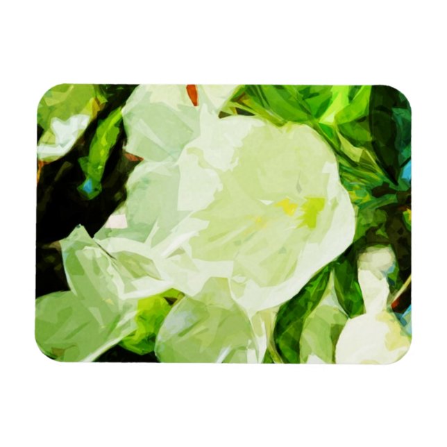 Fragrant Spring Apple Blossoms Abstract Magnet (Horizontal)