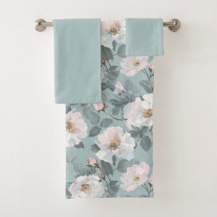 Fragrant White Roses Bath Towel Set