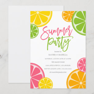Fraîchement découpé  Invitation de fête d'été