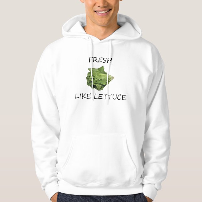 Frais comme le sweat - shirt à capuche de laitue (Devant)