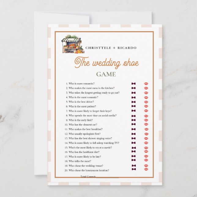 Frais du marché Garden Weding Chaussure Carte de j (Devant)