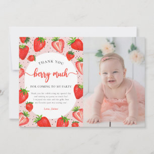 Fraise Anniversaire Photo Merci Berry Beaucoup
