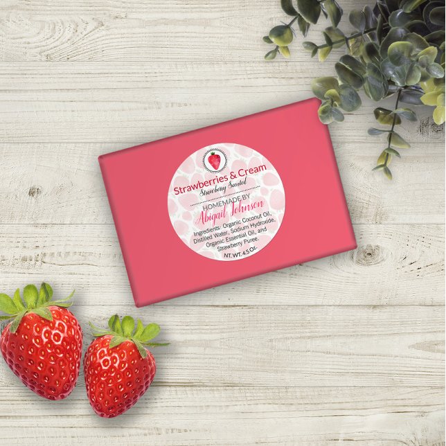 Fraise fait maison Étiquette de bain et corps (Créateur téléchargé)