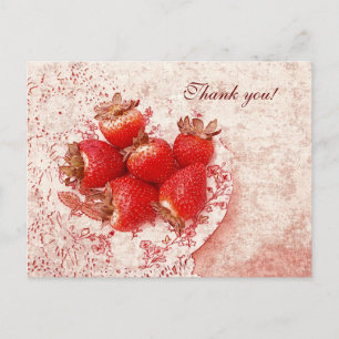 fraise fraîche du pays merci carte postale