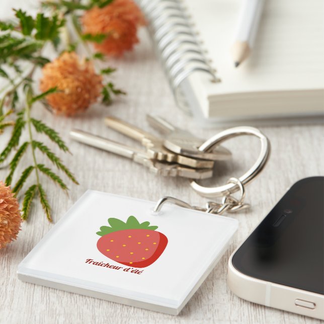 Fraise Fraîcheur d'été Keychain (Front Right)