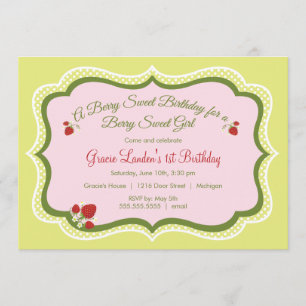 Fraise  Invitation d'anniversaire