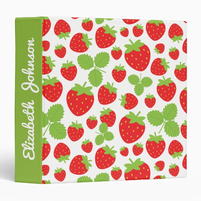 Fraises 3 Classeur d'anneau (Devant/Côté)