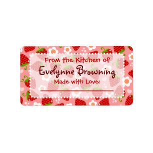 Fraises Cuisson sur mesure / Étiquettes de jarre