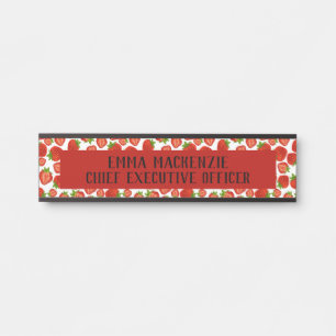 Fraises Élégante Nom du bureau Plaque de porte Sig