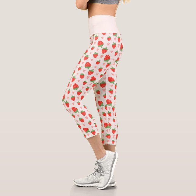 Fraises et Coeurs de Capri Leggings (Gauche)