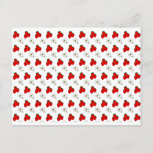 Fraises et fleurs Carte postale Motif vierge