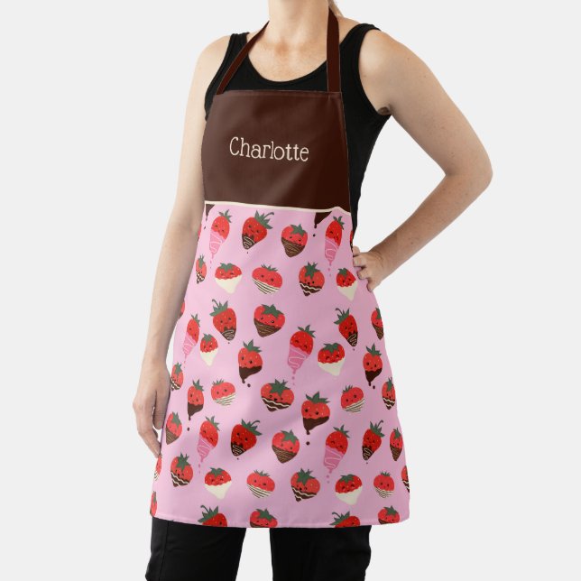 Fraises recouvertes de chocolat tablier d'amour (Insitu)