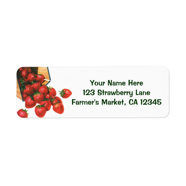 Fraises vintages en Panier, Fruits alimentaires (Devant)