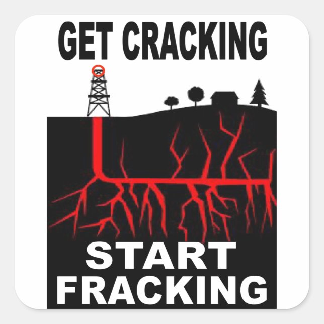 FRAKING SQUARE STICKER (Front)