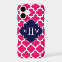 Framboise Wharo Marocain #5 Marine 3 Monogramme in