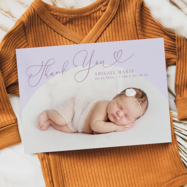 Frame Arc violet Merci Yoy Faire-part de naissance (Créateur téléchargé)