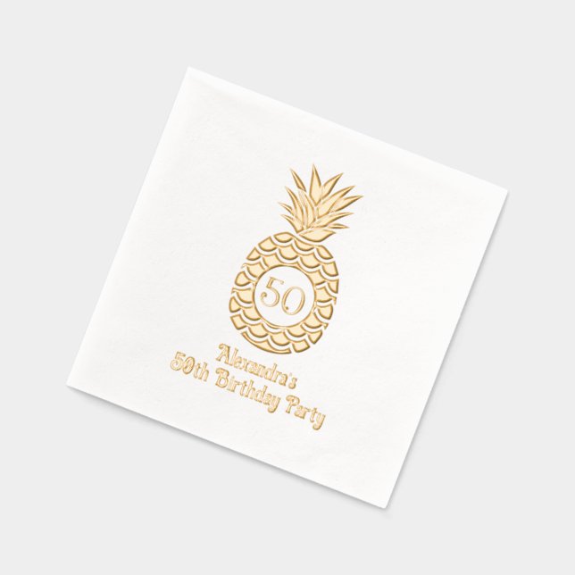 Frame d'Anniversaire à ananas tropical (Gauche)