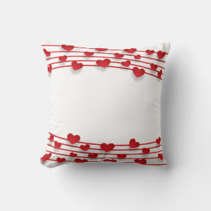 Frame heart background love heart throw pillow