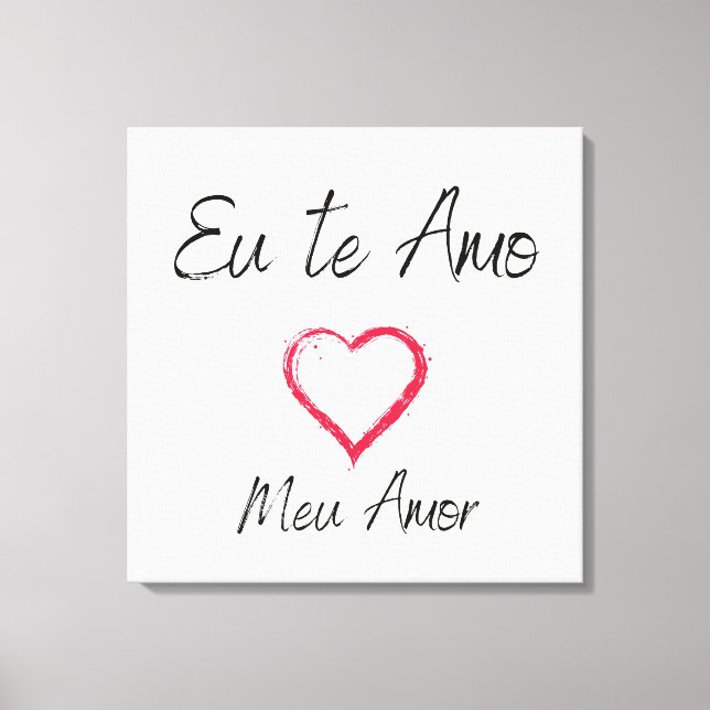 Frame I love you printing on canvas Print (Front)