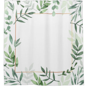 Frame leaves watercolor background