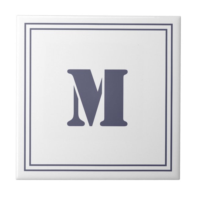 Frame Monogramed White Tile (Front)