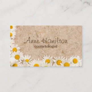 Frame of daisies business card