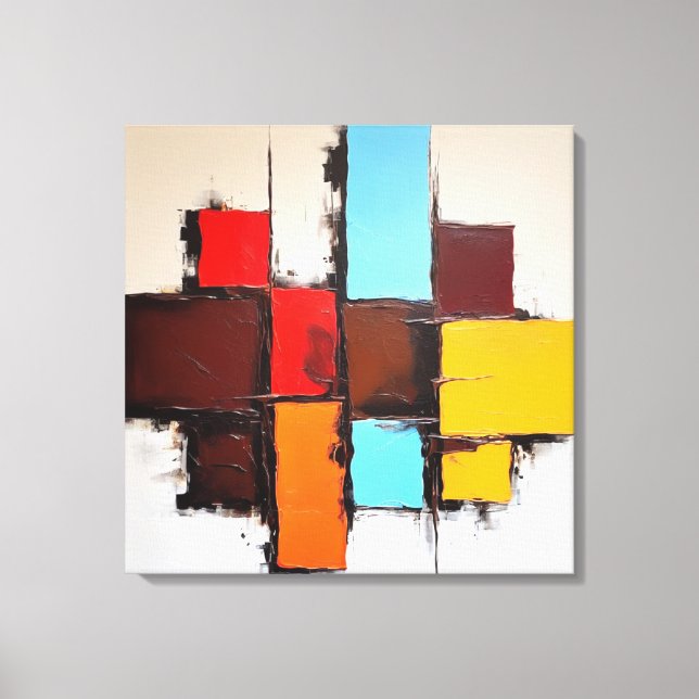 Frame of Reproductive Frame Quadriculed Abstractio Canvas Print (Front)