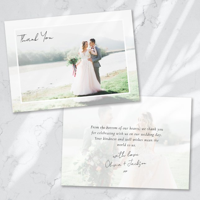 Frame Photo Wedding Thank You Card (Creator Uploaded)