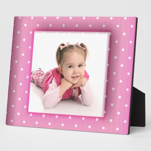 Frame Pink White Polka Dots Add Your Photo (Side)