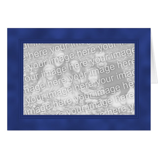 Frame Template Card - Smokey Blue 3 (Front Horizontal)