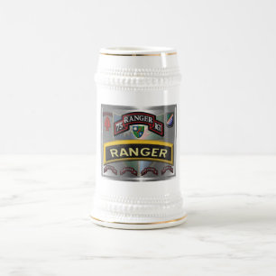 Framed 75th Ranger Regiment Design Beer Stein