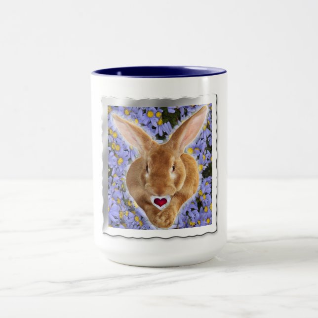 Framed Adorable Bunny with Sweet Heart Mug (Center)