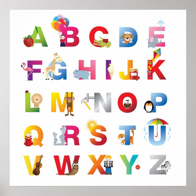 framed alphabet print (Front)