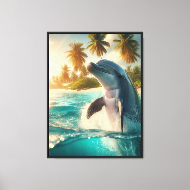 Framed Art Print Of A Dolphin (Front)