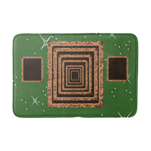 framed bathroom bathmat