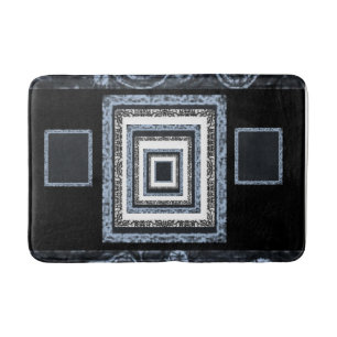 framed bathroom bathmat
