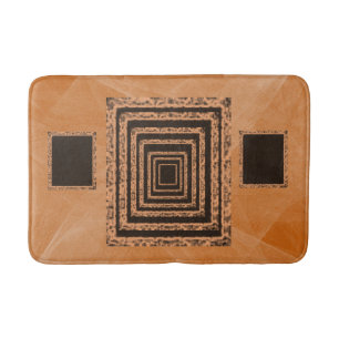framed bathroom bathmat