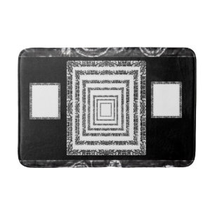 framed bathroom bathmat