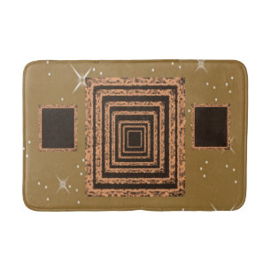 framed bathroom bathmat