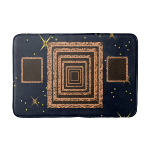 framed bathroom bathmat
