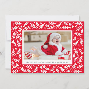 Framed Branches Holiday Photo Card