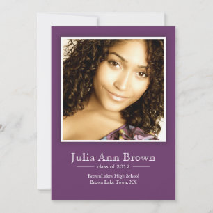 Framed Classic Photo Graduation Announcement