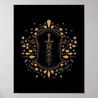 Framed Dice Sword of the Paladin Tabletop RPG