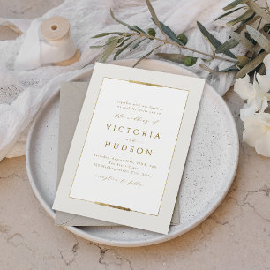 Framed Elegance Simple Modern Classy Wedding Invitation